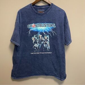 Ghostbusters Stone Washed Blue T-Shirt Men’s XL